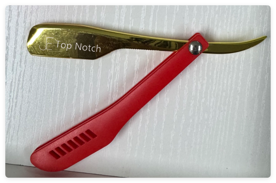 JE Top Notch Straight Razor – RED-Gold Edition