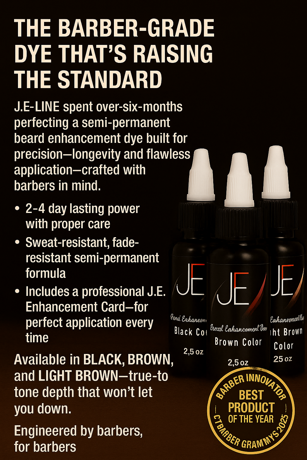 Eemi-Permanent Beard Enhancement dye 2.5 OZ