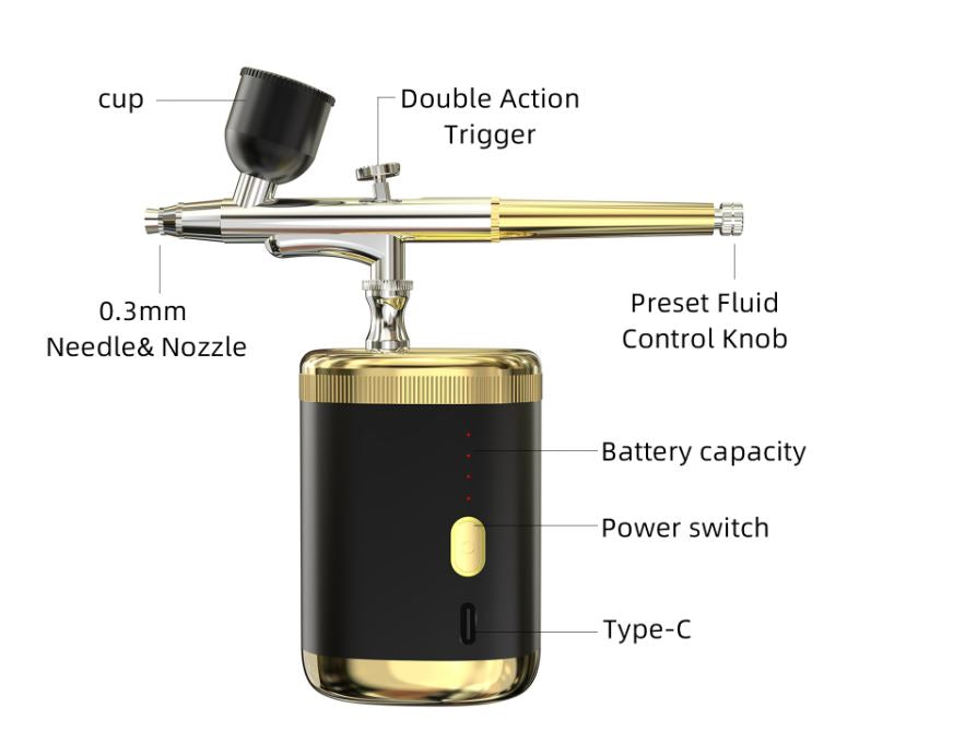 Minicompresor de aerógrafo JEL-2