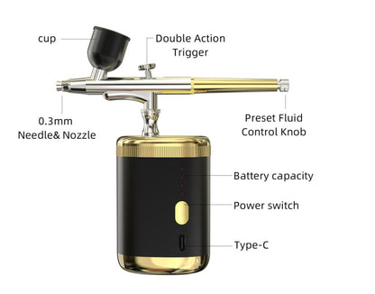 Minicompresor de aerógrafo JEL-2