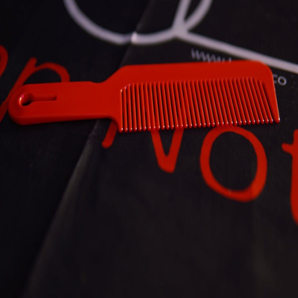 Black Red Flat Head Hair Comb Anti-static