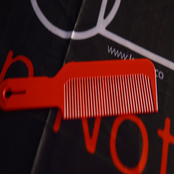 Black Red Flat Head Hair Comb Anti-static