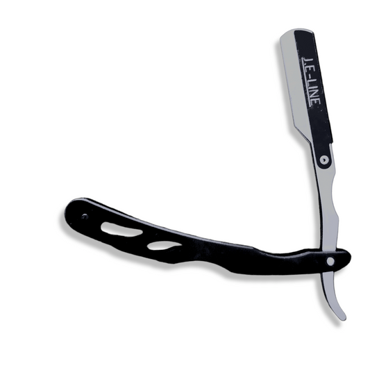 BARBER SHAVING RAZOR BLACK & SILVER